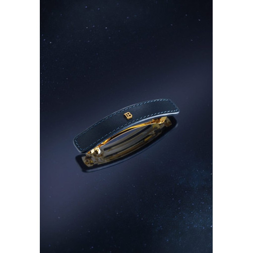 Balmain lasna sponka Barrette Leather Cosmic Sapphire Balmain lasna sponka Barrette Leather Cosmic Sapphire